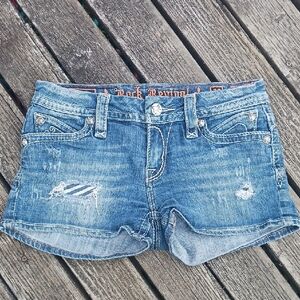 Rock Revival Distressed Blue Jean Shorts